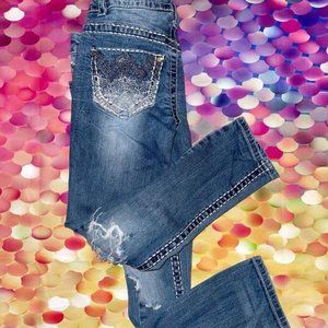 🧨💥💰💲2/$10 OR 5/$20💥💲💰🧨 Paisley Sky Dark Skinny Jeans Size 2